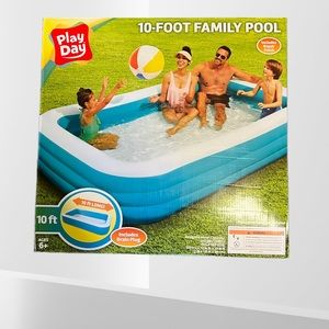 Play Day 10-Foot Inflatable Family Pool
